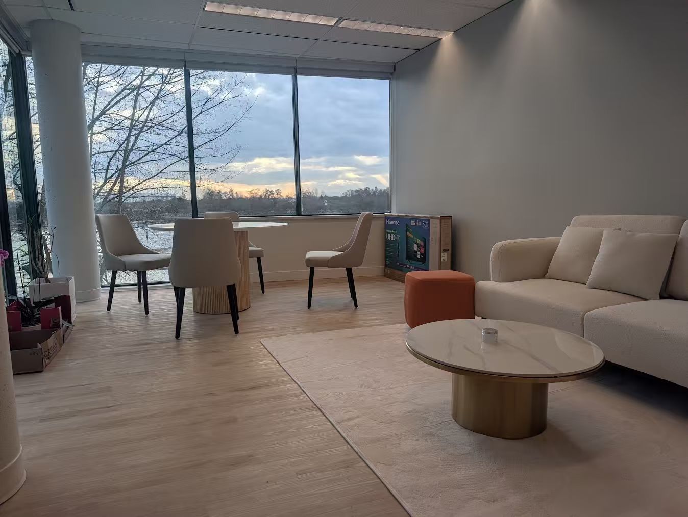 Completed office lounge furniture installation